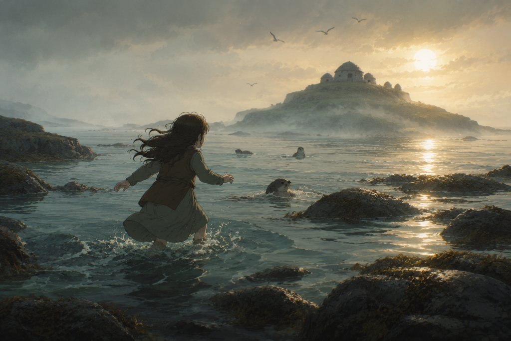 An island lost between sea and memory, where old stories drift in with the tide.